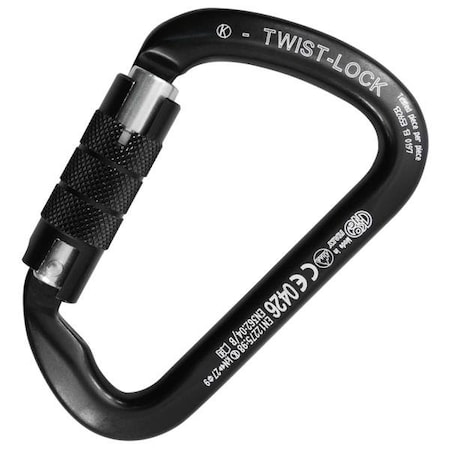 Kong Usa Asymmetric, 112 mm Length, 22 mm Gate Opening, Aluminum Alloy, Black/Polished/Black 737LG0NPNKK